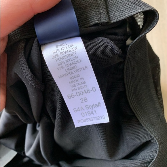 NWT Swimsuits for All fringe ruched one piece swimsuit black size 28 - Picture 6 of 8